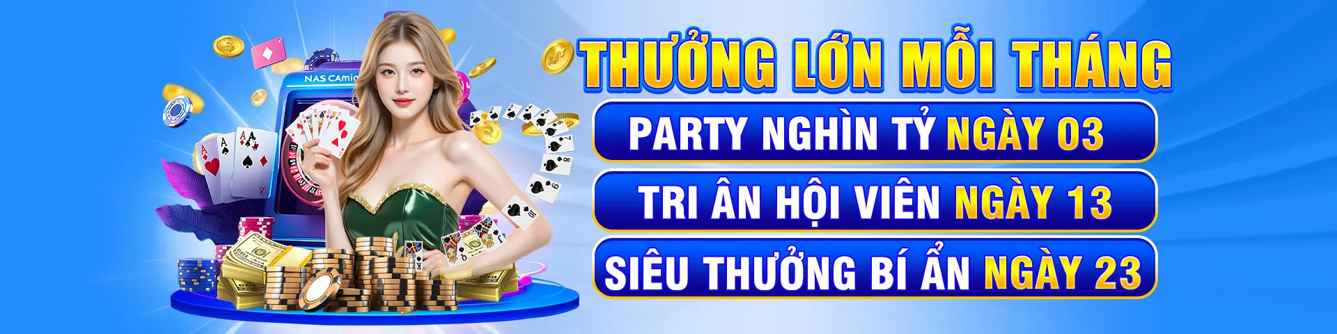 Banner Game Happy Luke với các trò chơi casino trực tuyến